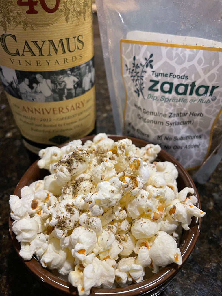 Zaatar Popcorn from Pop Karma Popcorn Extra-Virgin Olive Oil and Sea Salt